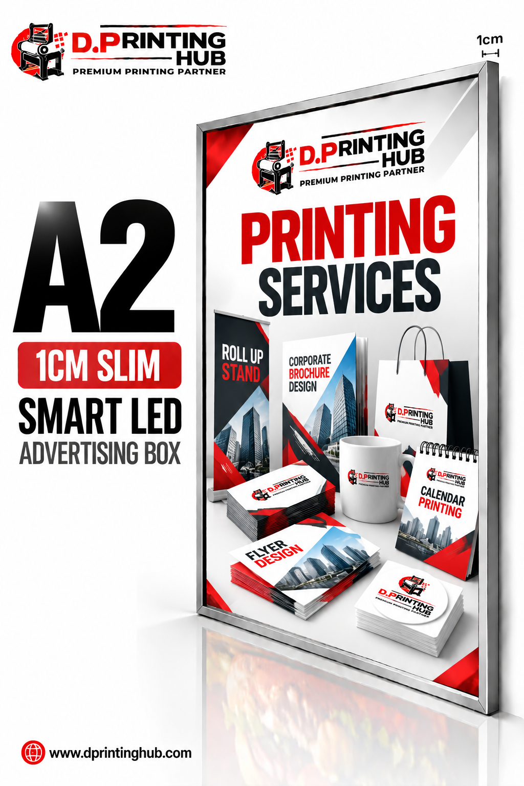 A2 Slim LED Printing Services Display
